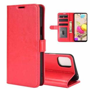 For LG K42 R64 Texture Single Horizontal Flip Protective Case with Holder & Card Slots & Wallet& Photo Frame(Red)