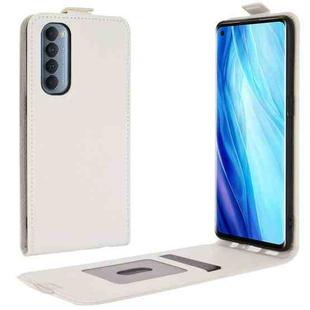 For OPPO Reno4 Pro 4G R64 Texture Single Vertical Flip Leather Protective Case with Card Slots & Photo Frame(White)