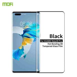 For Huawei Mate 40 Pro MOFI 9H 3D Explosion Proof Thermal Bending Full Screen Tempered Glass Film(Black)