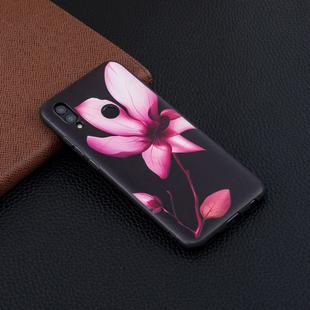 Embossment Patterned TPU Soft Case for Huawei Honor 10 Lite / P Smart 2019 (Lotus)(Purple)