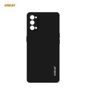 For OPPO Reno4 ENKAY ENK-PC073 Hat-Prince Liquid Silicone Straight Edge Shockproof Protective Case(Black)