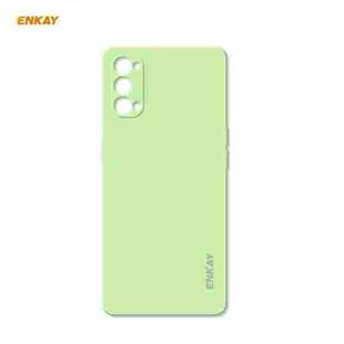 For OPPO Reno4 ENKAY ENK-PC073 Hat-Prince Liquid Silicone Straight Edge Shockproof Protective Case(Light Green)