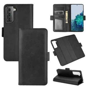 For Samsung Galaxy S21 5G Dual-side Magnetic Buckle Horizontal Flip Leather Case with Holder & Card Slots & Wallet(Black)