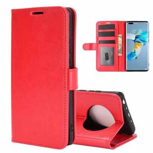 For Huawei Mate 40 Pro R64 Texture Single Horizontal Flip Protective Case with Holder & Card Slots & Wallet& Photo Frame(Red)