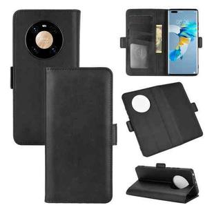 For Huawei Mate 40 Pro Dual-side Magnetic Buckle Horizontal Flip Leather Case with Holder & Card Slots & Wallet(Black)