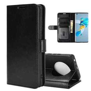 For Huawei Mate 40 R64 Texture Single Horizontal Flip Protective Case with Holder & Card Slots & Wallet& Photo Frame(Black)