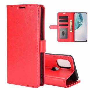For OnePlus Nord N10 5G R64 Texture Single Horizontal Flip Protective Case with Holder & Card Slots & Wallet& Photo Frame(Red)