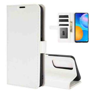 For Huawei P smart 2021 R64 Texture Single Horizontal Flip Protective Case with Holder & Card Slots & Wallet& Photo Frame(White)