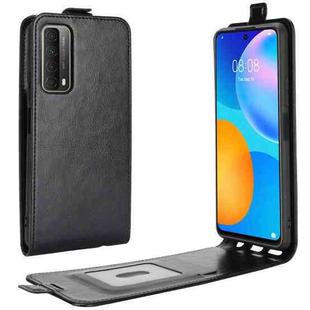 For Huawei P smart 2021 R64 Texture Single Vertical Flip Leather Protective Case with Card Slots & Photo Frame(Black)