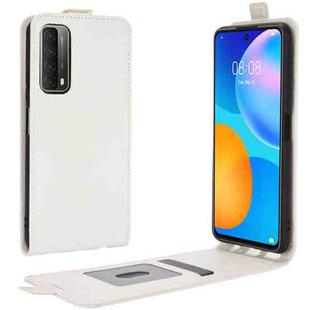 For Huawei P smart 2021 R64 Texture Single Vertical Flip Leather Protective Case with Card Slots & Photo Frame(White)