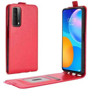 For Huawei P smart 2021 R64 Texture Single Vertical Flip Leather Protective Case with Card Slots & Photo Frame(Red)