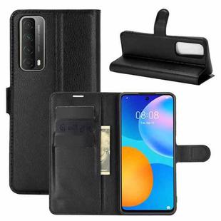 For Huawei P smart 2021 Litchi Texture Horizontal Flip Protective Case with Holder & Card Slots & Wallet(Black)