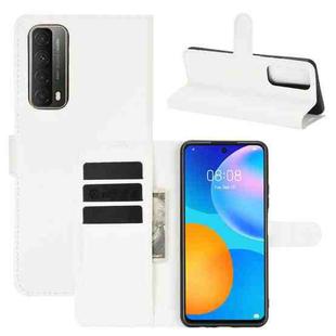 For Huawei P smart 2021 Litchi Texture Horizontal Flip Protective Case with Holder & Card Slots & Wallet(White)