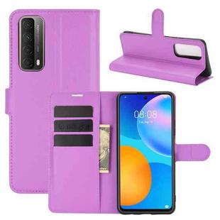 For Huawei P smart 2021 Litchi Texture Horizontal Flip Protective Case with Holder & Card Slots & Wallet(Purple)