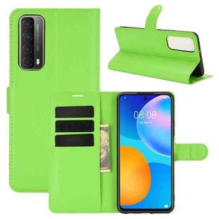 For Huawei P smart 2021 Litchi Texture Horizontal Flip Protective Case with Holder & Card Slots & Wallet(Green)