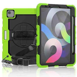 For iPad Air 2022 / 2020 10.9 Shockproof Black Silica Gel + Colorful PC Protective Case(Green)