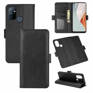 For OnePlus Nord N100 Dual-side Magnetic Buckle Horizontal Flip Leather Case with Holder & Card Slots & Wallet(Black)