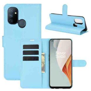 For OnePlus Nord N100 Litchi Texture Horizontal Flip Protective Case with Holder & Card Slots & Wallet(Blue)