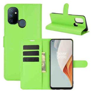 For OnePlus Nord N100 Litchi Texture Horizontal Flip Protective Case with Holder & Card Slots & Wallet(Green)