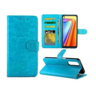 For OPPO Realme 7/Narzo 20 Pro Crazy Horse Texture Leather Horizontal Flip Protective Case with Holder & Card Slots & Wallet & Photo Frame(Baby Blue)