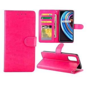 For OPPO Realme X7 Crazy Horse Texture Leather Horizontal Flip Protective Case with Holder & Card Slots & Wallet & Photo Frame(Rose Red)