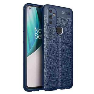 For OnePlus N100 Litchi Texture TPU Shockproof Case(Navy Blue)