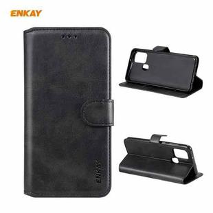 For Samsung Galaxy A21s ENKAY Hat-Prince ENK-PUC028 Horizontal Flip PU Leather Case with Holder & Card Slots & Wallet(Black)