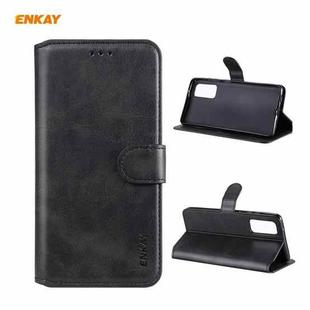 For Samsung Galaxy S20 FE / S20 Lite (4G/5G) ENKAY Hat-Prince ENK-PUC030 Horizontal Flip PU Leather Case with Holder & Card Slots & Wallet(Black)