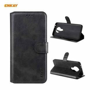 For Nokia 3.4 / 7.3 ENKAY Hat-Prince ENK-PUC032 Horizontal Flip PU Leather Case with Holder & Card Slots & Wallet(Black)