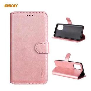 For OnePlus 8T ENKAY Hat-Prince ENK-PUC033 Horizontal Flip PU Leather Case with Holder & Card Slots & Wallet(Pink)