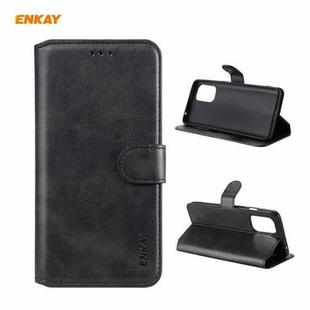 For OnePlus 8T ENKAY Hat-Prince ENK-PUC033 Horizontal Flip PU Leather Case with Holder & Card Slots & Wallet(Black)