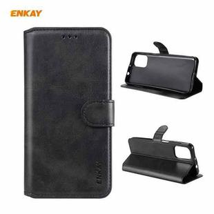 For Motorola Moto G9 Plus ENKAY Hat-Prince ENK-PUC035 Horizontal Flip PU Leather Case with Holder & Card Slots & Wallet(Black)