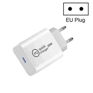 SDC-20W PD 20W Single USB-C / Type-C Interface Travel Charger EU Plug