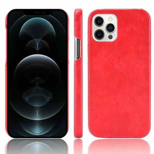 For iPhone 12 / 12 Pro Shockproof Litchi Texture PC + PU Case(Red)