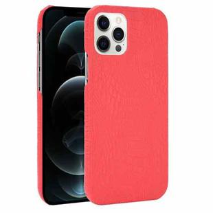 For iPhone 12 Pro Max Shockproof Crocodile Texture PC + PU Case(Red)