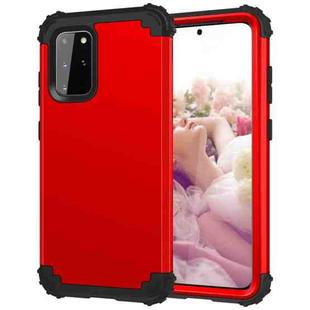 For Samsung Galaxy Note20 PC + Silicone Three-piece Shockproof Protection Case(Red)
