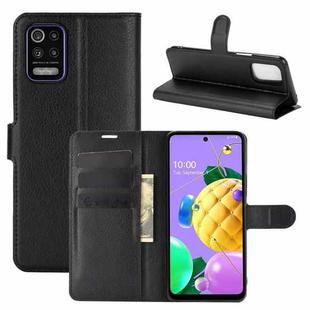 For LG K52 Litchi Texture Horizontal Flip Protective Case with Holder & Card Slots & Wallet(Black)