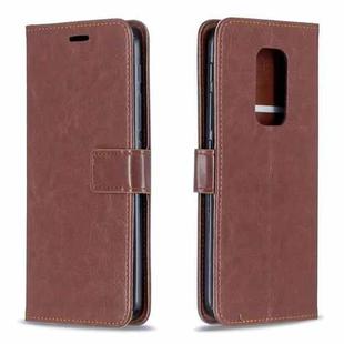 For Motorola MOTO G9 Play Crazy Horse Texture Horizontal Flip Leather Case with Holder & Card Slots & Wallet & Photo Frame(Brown)