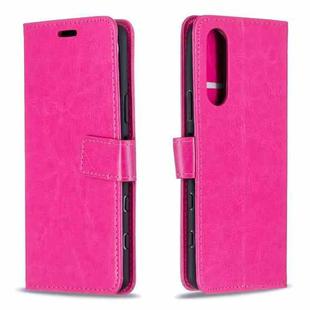 For Sony Xperia 5 II Crazy Horse Texture Horizontal Flip Leather Case with Holder & Card Slots & Wallet & Photo Frame(Rose pink)