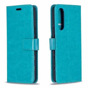 For Sony Xperia 5 II Crazy Horse Texture Horizontal Flip Leather Case with Holder & Card Slots & Wallet & Photo Frame(Blue)