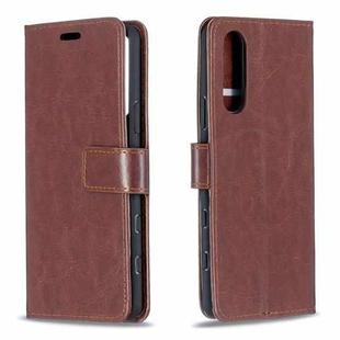 For Sony Xperia 5 II Crazy Horse Texture Horizontal Flip Leather Case with Holder & Card Slots & Wallet & Photo Frame(Brown)