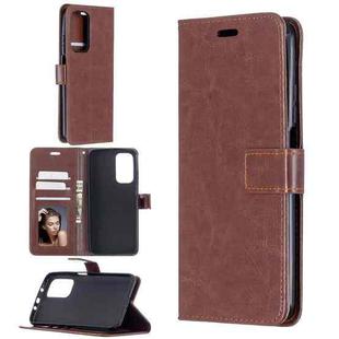 For Xiaomi Mi 10T Pro Crazy Horse Texture Horizontal Flip Leather Case with Holder & Card Slots & Wallet & Photo Frame(Brown)