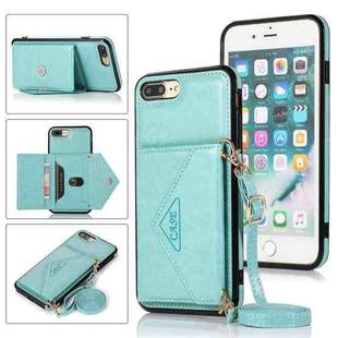 Multi-functional Cross-body Card Bag TPU+PU Back Cover Case with Holder & Card Slot & Wallet For iPhone 6 / 6s(Green)