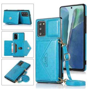 For Samsung Galaxy Note20 Ultra Multi-functional Cross-body Card Bag TPU+PU Back Cover Case with Holder & Card Slot & Wallet(Blue)