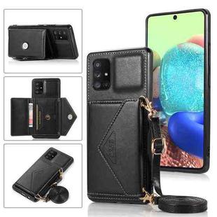 For Samsung Galaxy A51 5G Multi-functional Cross-body Card Bag TPU+PU Back Cover Case with Holder & Card Slot & Wallet(Black)