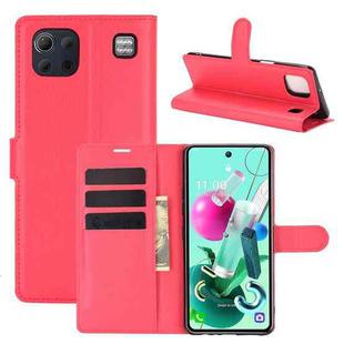 For LG K92 5G Litchi Texture Horizontal Flip Protective Case with Holder & Card Slots & Wallet(Red)