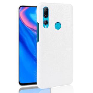 Shockproof Crocodile Texture PC + PU Case For Huawei Y9 prime 2019(White)