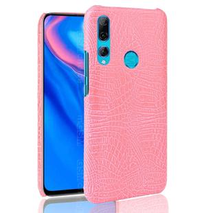 Shockproof Crocodile Texture PC + PU Case For Huawei Y9 prime 2019(Pink)