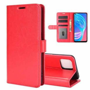 For OPPO A72 / A73 5G R64 Texture Single Horizontal Flip Protective Case with Holder & Card Slots & Wallet & Photo Frame(Red)