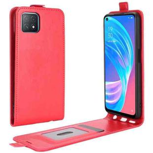 For OPPO A72 / A73 5G R64 Texture Single Vertical Flip Leather Protective Case with Card Slots & Photo Frame(Red)